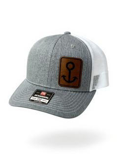 Grey Anchor Leather Patch