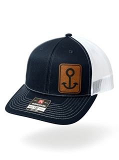 Black Anchor Leather Patch